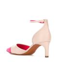 contrast toe cap pumps