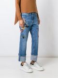 embroidered boyfriend jeans