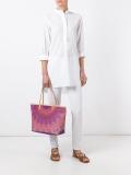 scarf print tote bag