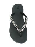 chain detail flip flops