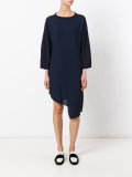 long-sleeved shift dress