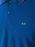 contrast polo shirt