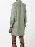 lace-up neck shirt dress