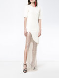 asymmetrical sequin dress
