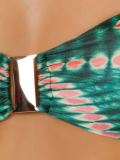 abstract print bandeau bikini set