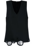 embroidered detail tank top