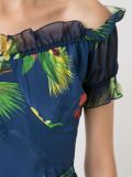 off-shoulder flared long dress