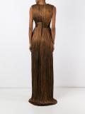 plissé evening gown