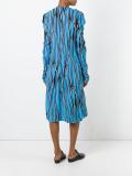 Trellis print midi dress