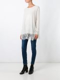 fringed hem jumper