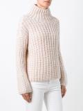 turtleneck ribbed sweater