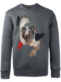 modernist owl print sweatshirt