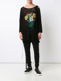 distressed snake print T-shirt