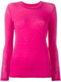 round neck knit blouse