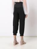 smocked cropped trousers