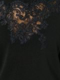 lace detail cropped T-shirt