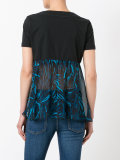 sheer panel T-shirt