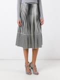 pleated stripes skirt