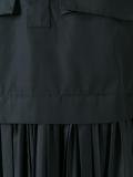 pleated hem shirt jacket