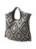 jacquard effect tote bag