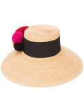 pompom embellished hat