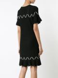 perforated knitted dress