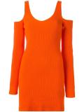 cut-off detail knitted dress