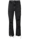 distressed cropped jeans