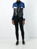colour block biker jacket