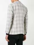 checked, slim fitting blazer