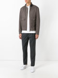 pinstriped straight trousers