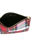 plaid patchwork zipped purse
