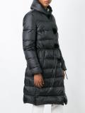 pompom detail padded coat