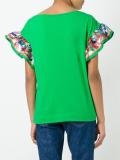 ruffle sleeve T-shirt 