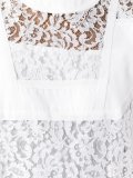twill insert guipure lace dress