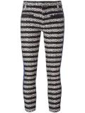 panelled striped trousers
