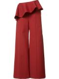 wide-legged peplum trousers