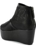 mesh panel wedge sandals 