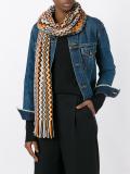 zig-zag pattern knit scarf