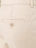 plain slim-fit trousers 