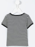 graphic print striped T-shirt