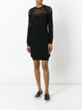 fishnet panel dress