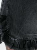 frayed hem denim shorts