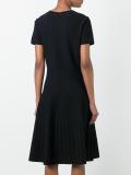 striped faded effect dress