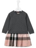 checked sweatshirt dress