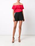 off-shoulders ruffled blouse
