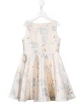swan print dress
