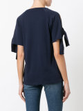 ribbon-tie sleeve blouse