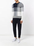 checked knitted jumper