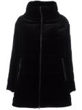 high neck zipped coat